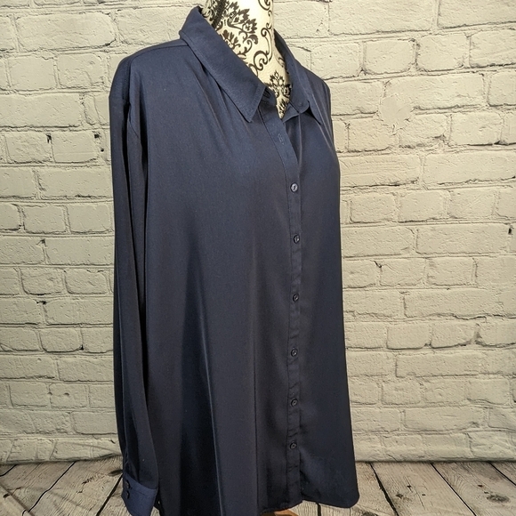 Susan Graver women's long Sleeve Button Front plus Size 2x career top B3 - Picture 5 of 10